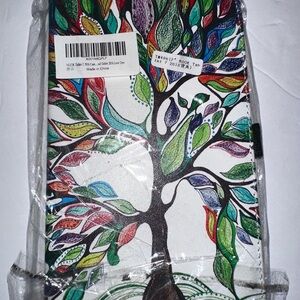 Love Tree Multicolor Leaf Print Tablet Cover - Green, Red, Purple